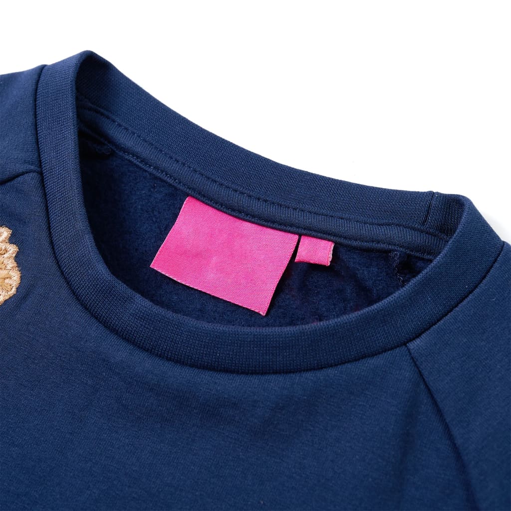 Sweatshirt til børn str. 104 marineblå