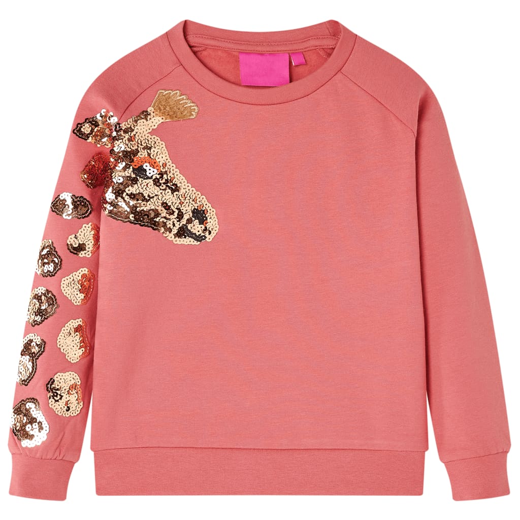 Sweatshirt til børn str. 104 gammelrosa