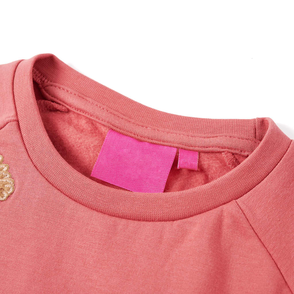 Sweatshirt til børn str. 104 gammelrosa