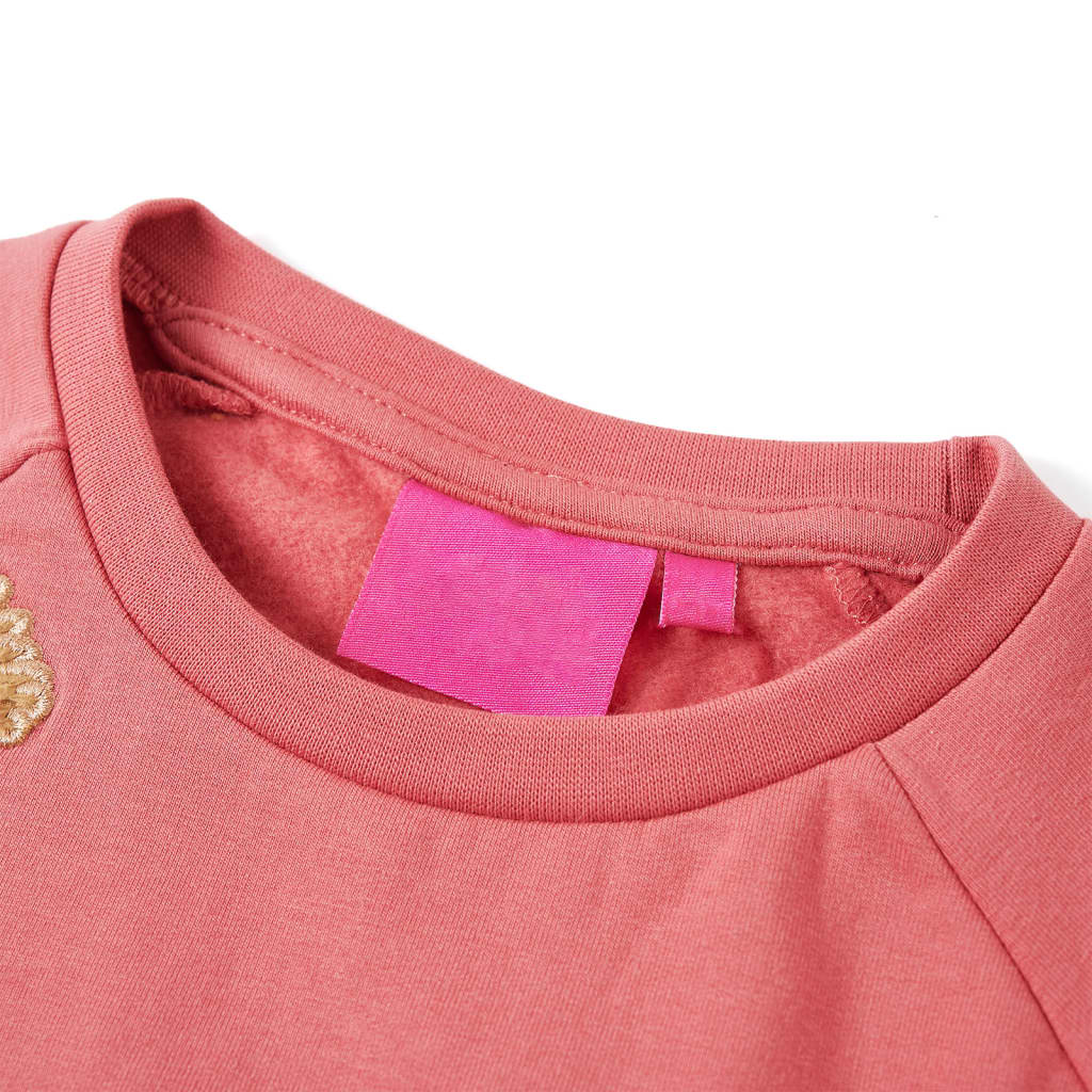 Sweatshirt til børn str. 116 gammelrosa