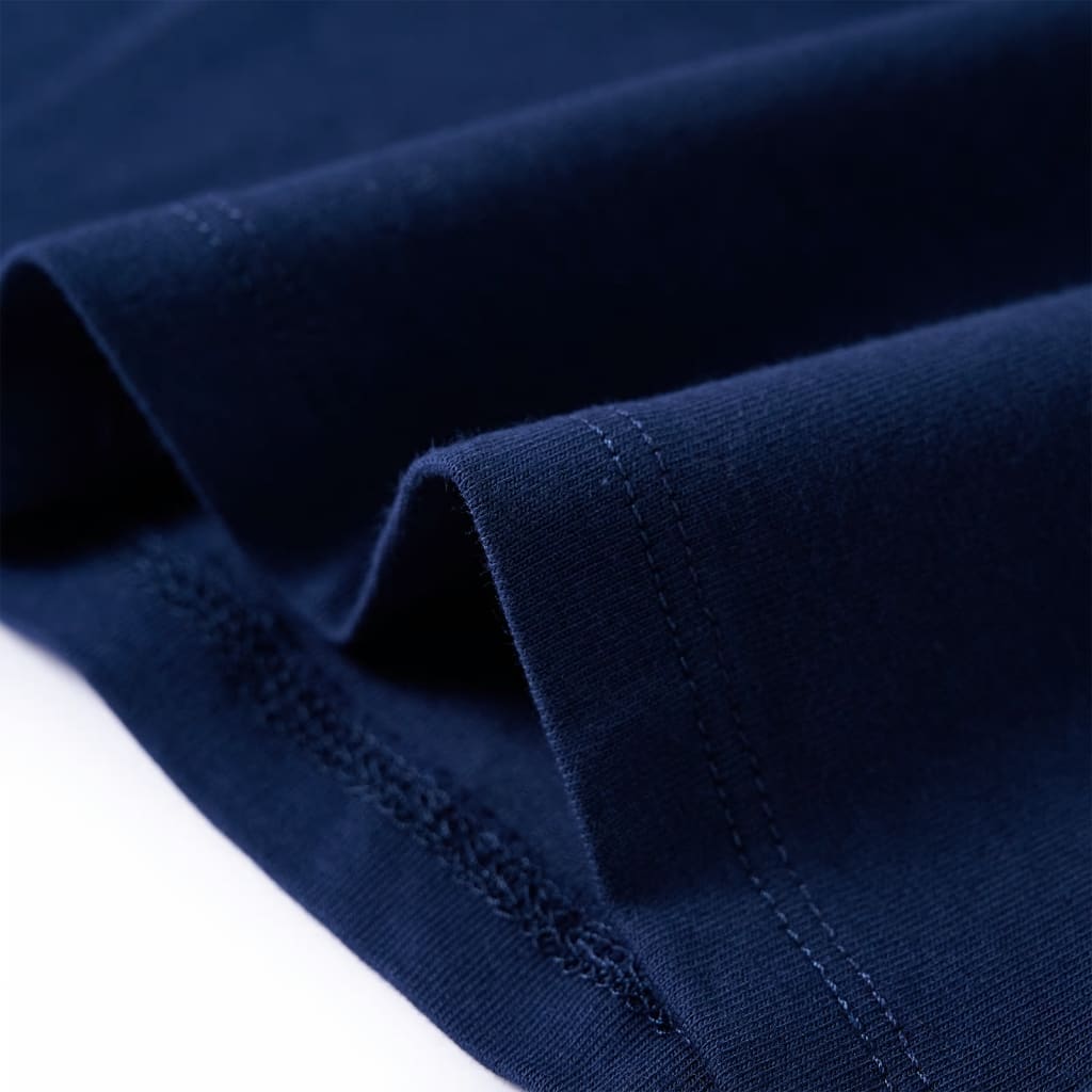Langærmet T-shirt til børn str. 140 marineblå