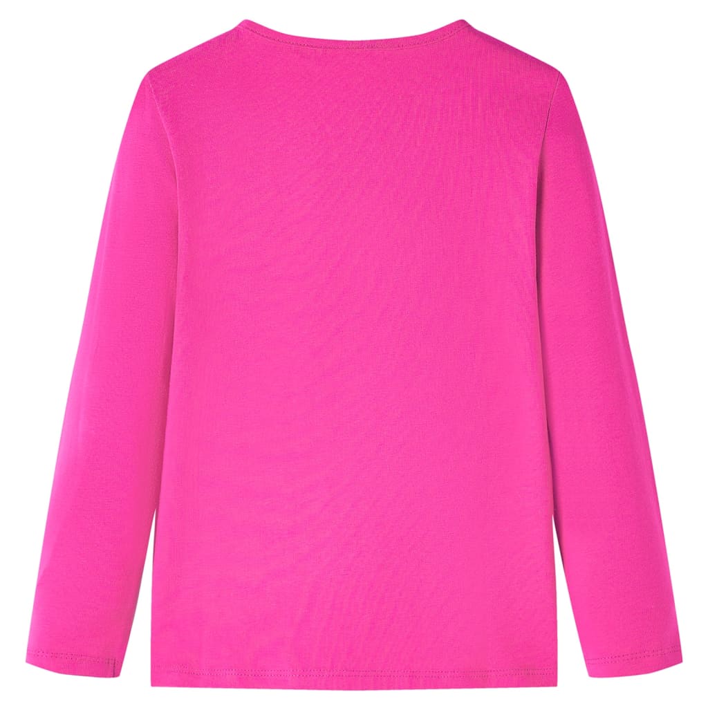Langærmet T-shirt til børn str. 116 cm pink