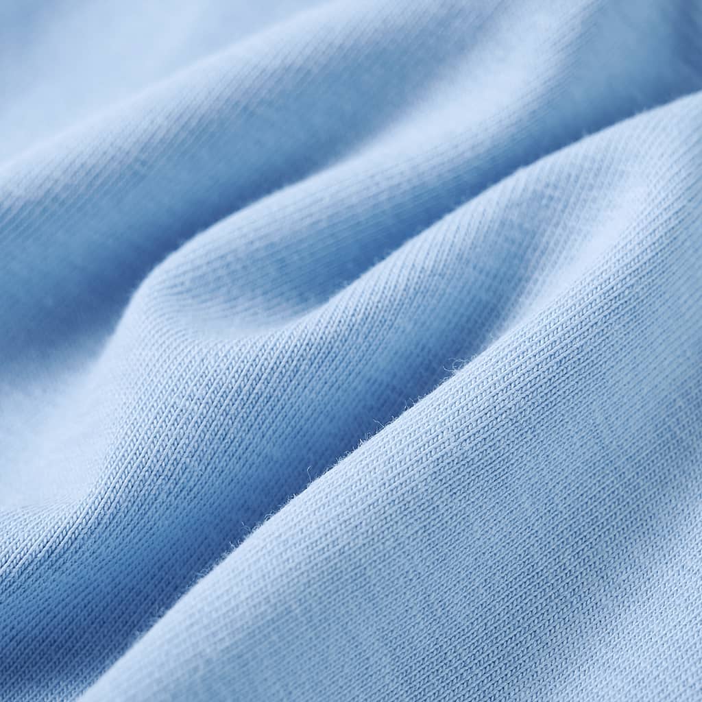 Langærmet T-shirt til børn str. 140 lyseblå