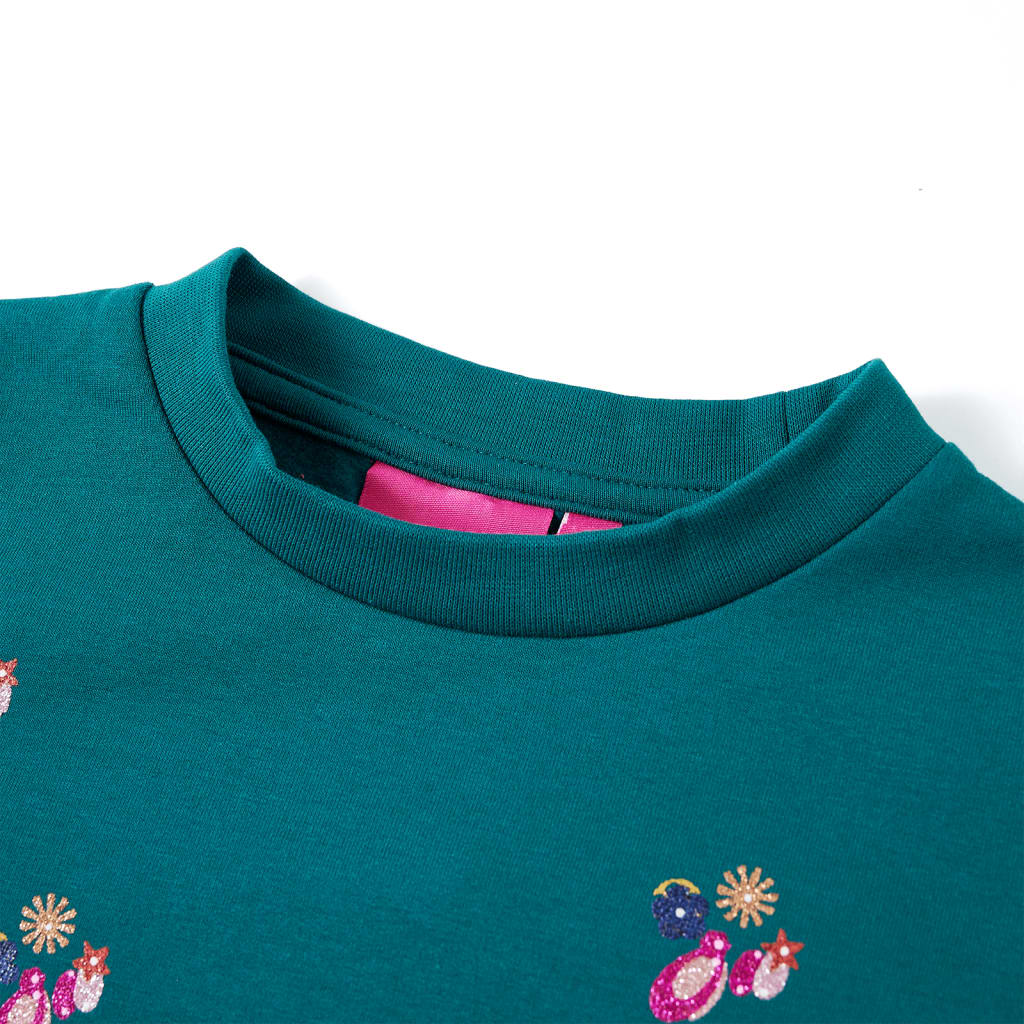 Sweatshirt til børn str. 104 mørkegrøn