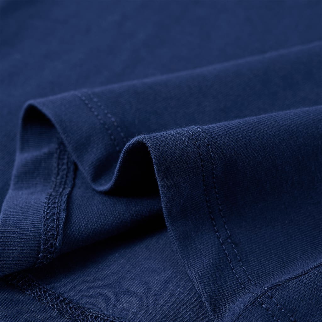 Langærmet T-shirt til børn str. 116 marineblå