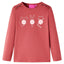 Langærmet T-shirt til børn str. 104 rød