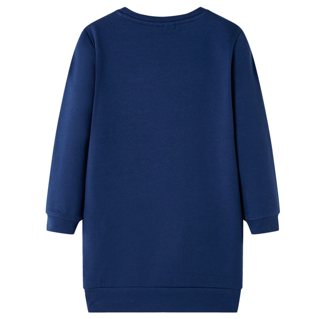 Sweatshirtkjole til børn str. 92 marineblå