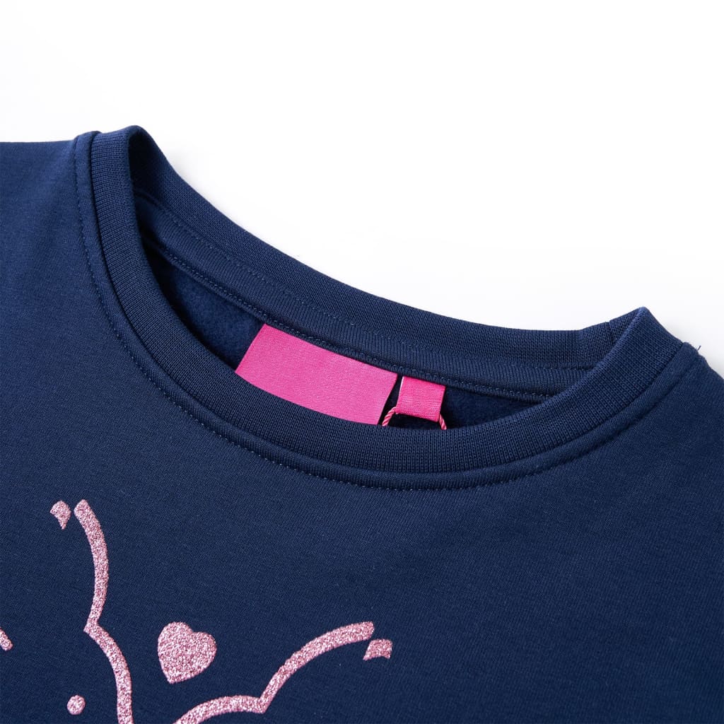 Sweatshirtkjole til børn str. 92 marineblå