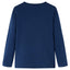 Langærmet T-shirt til børn str. 104 marineblå