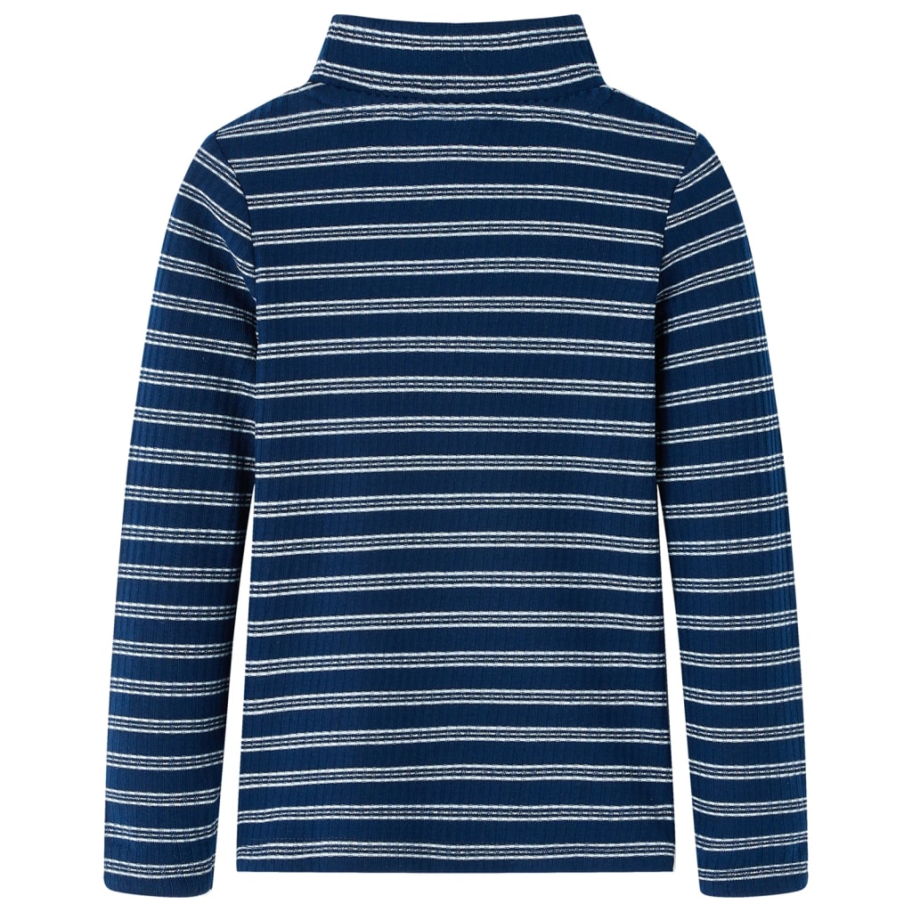 Langærmet T-shirt til børn str. 128 marineblå
