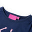 Langærmet T-shirt til børn str. 128 marineblå