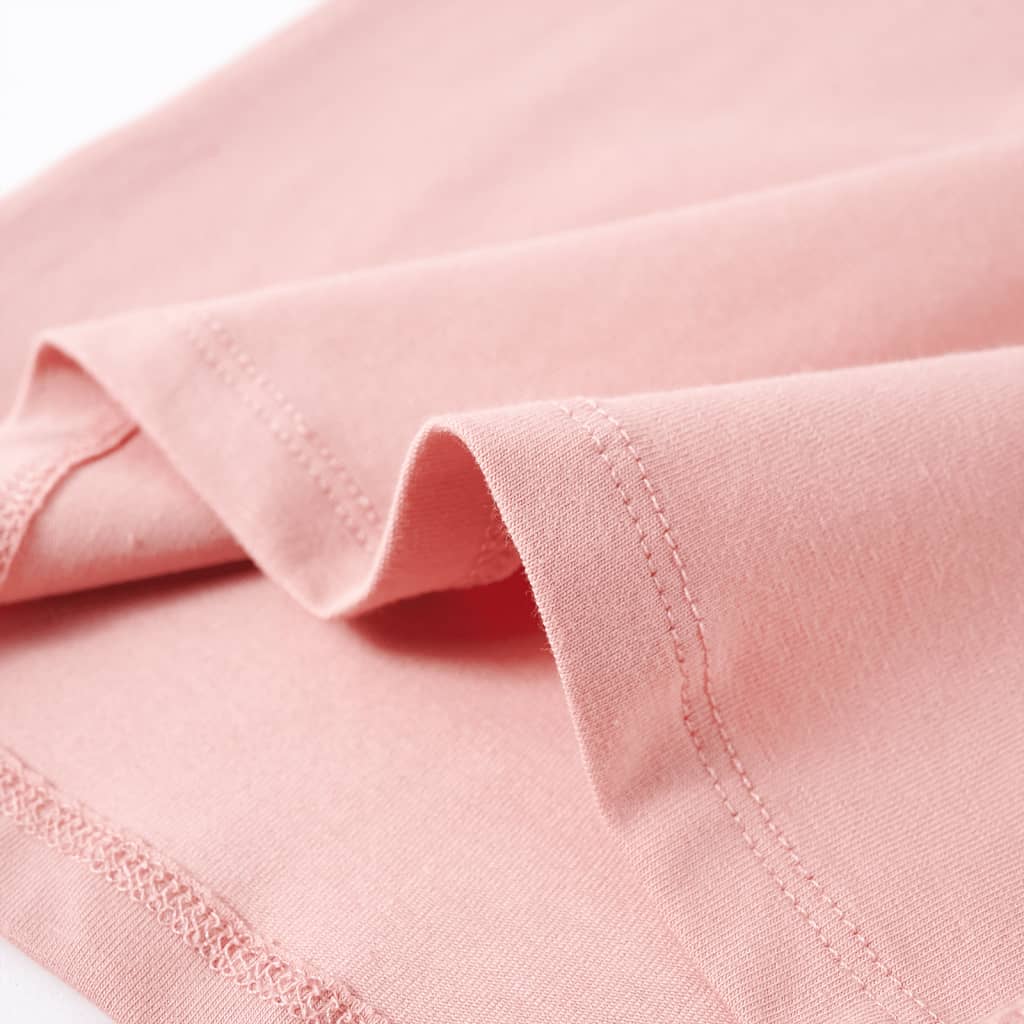 Langærmet T-shirt til børn str. 128 lyserød