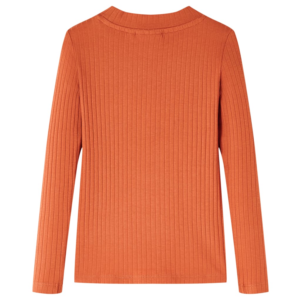 Langærmet T-shirt til børn str. 92 cm orange