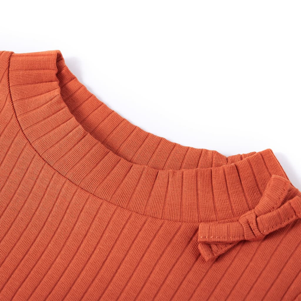 Langærmet T-shirt til børn str. 92 cm orange