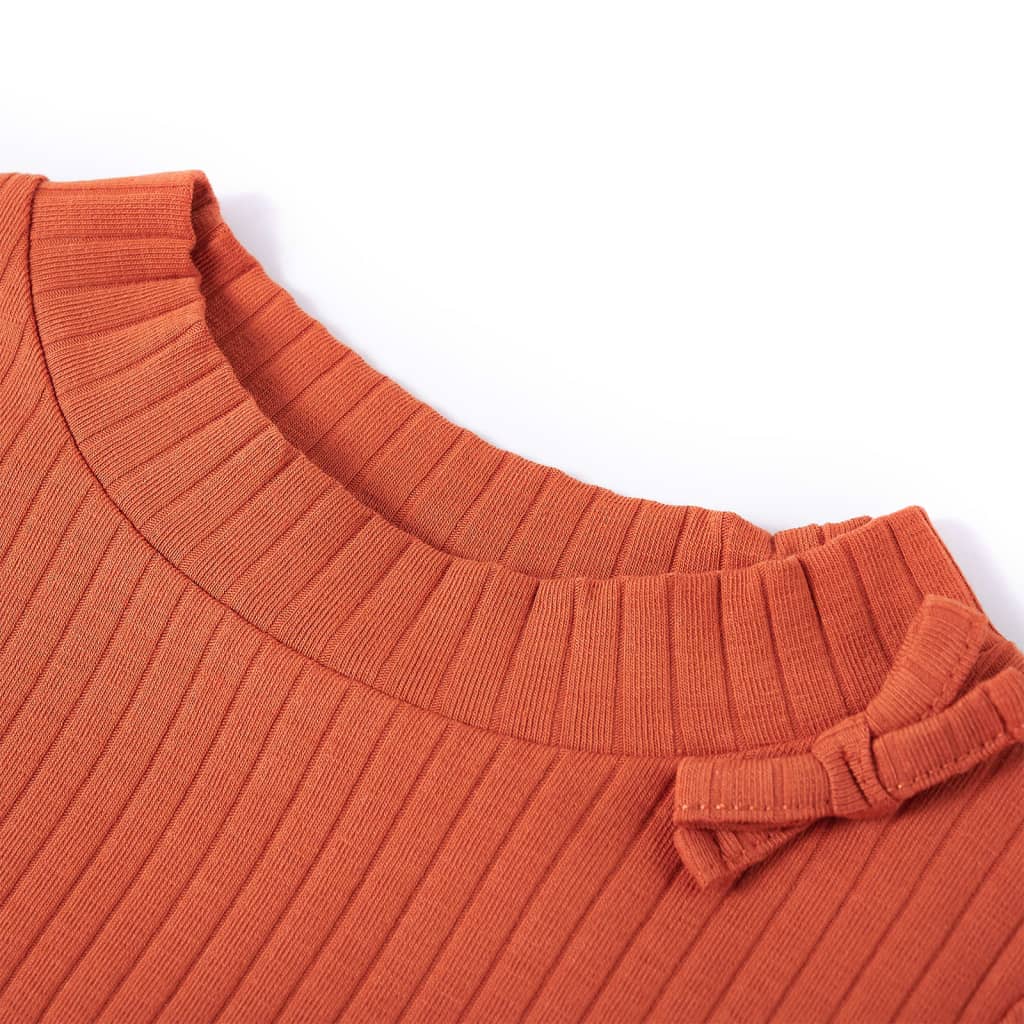 Langærmet T-shirt til børn str. 116 cm orange