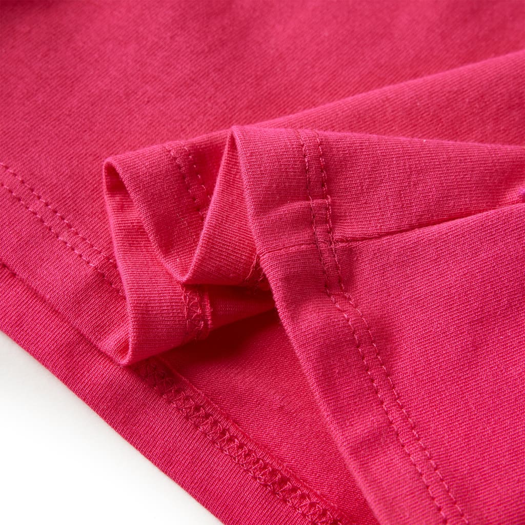 Langærmet T-shirt til børn str. 116 pink