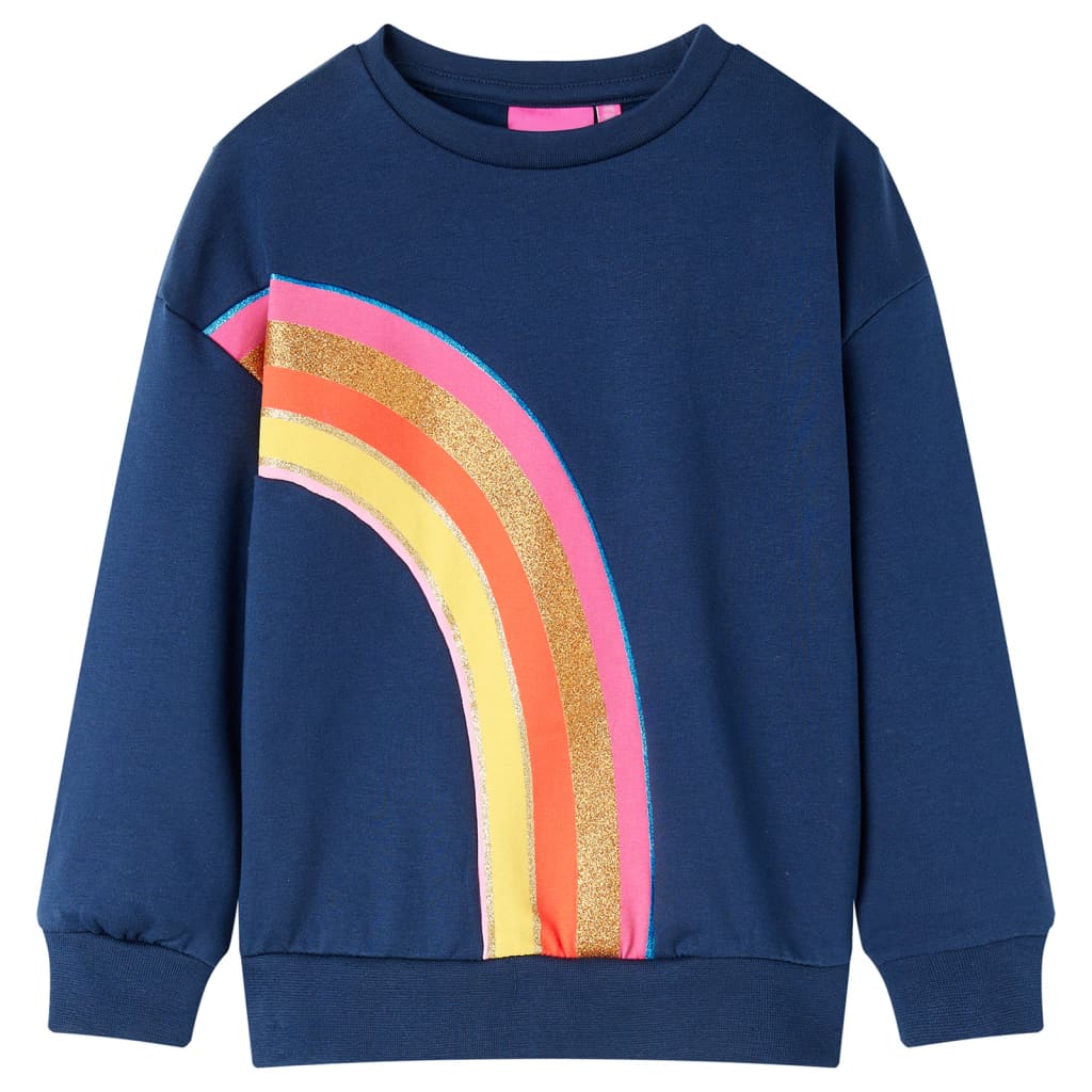 Sweatshirt til børn str. 116 marineblå