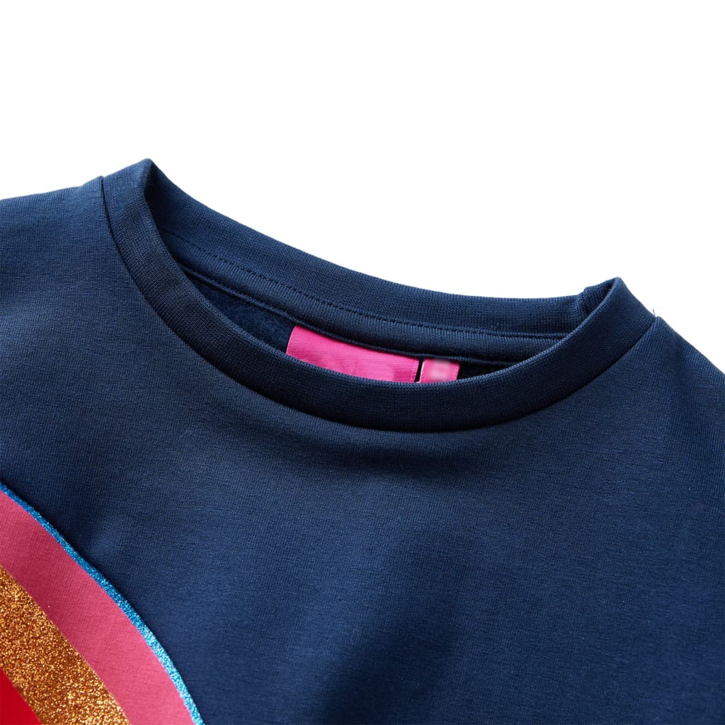 Sweatshirt til børn str. 128 marineblå