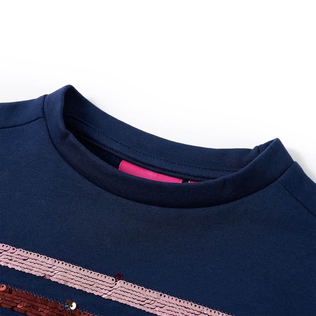 Sweatshirtkjole til børn str. 104 marineblå
