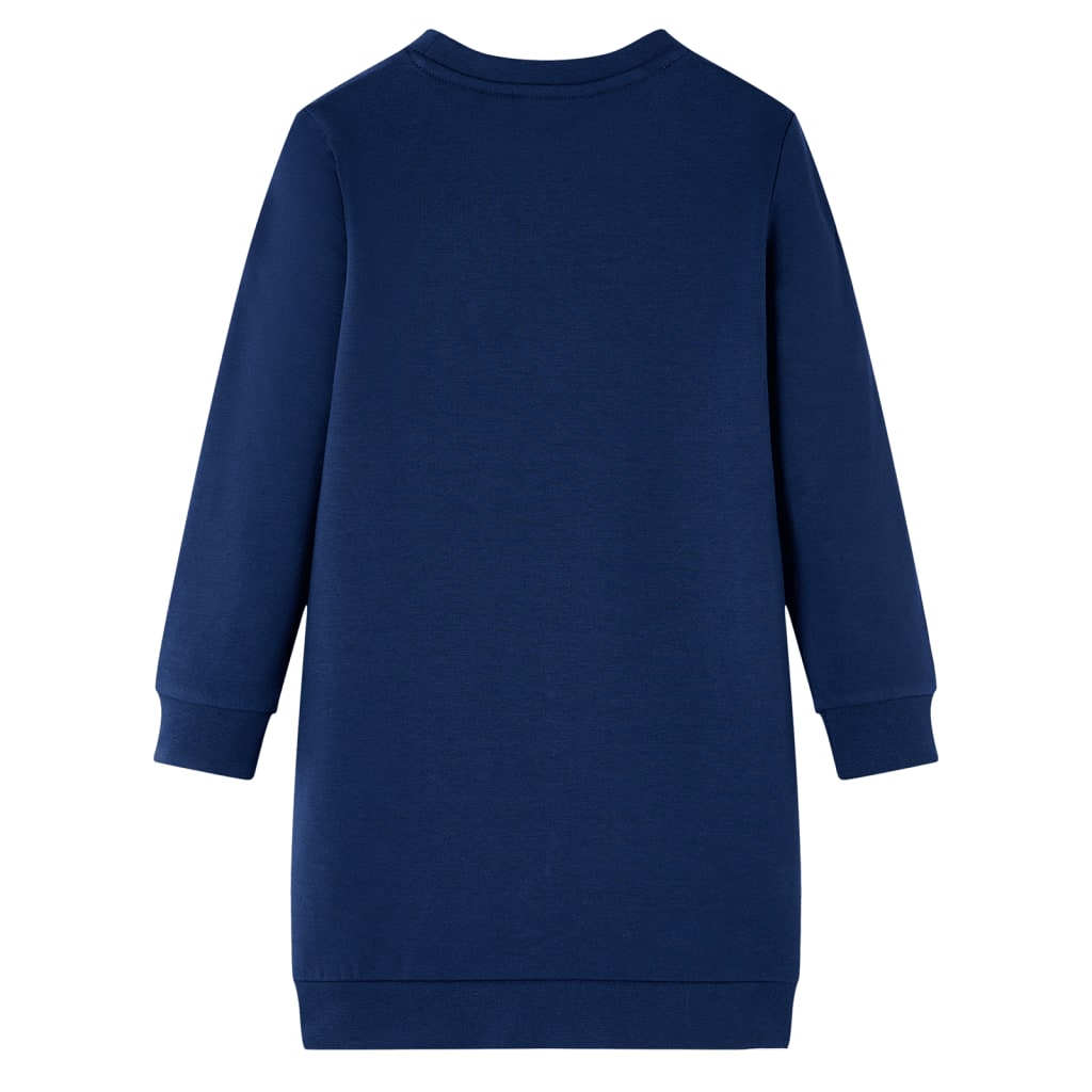 Sweatshirtkjole til børn str. 116 marineblå