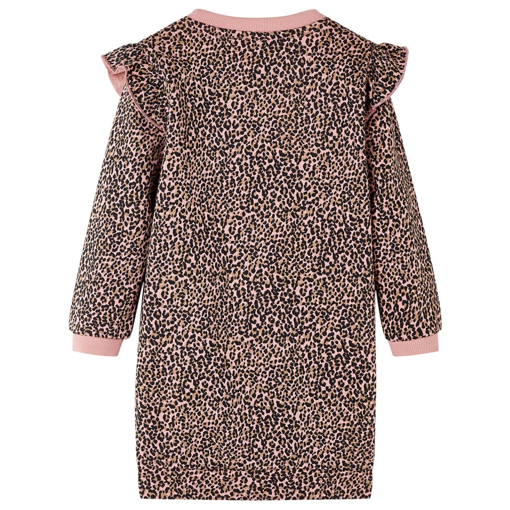 Sweatshirtkjole til børn str. 104 lyserød
