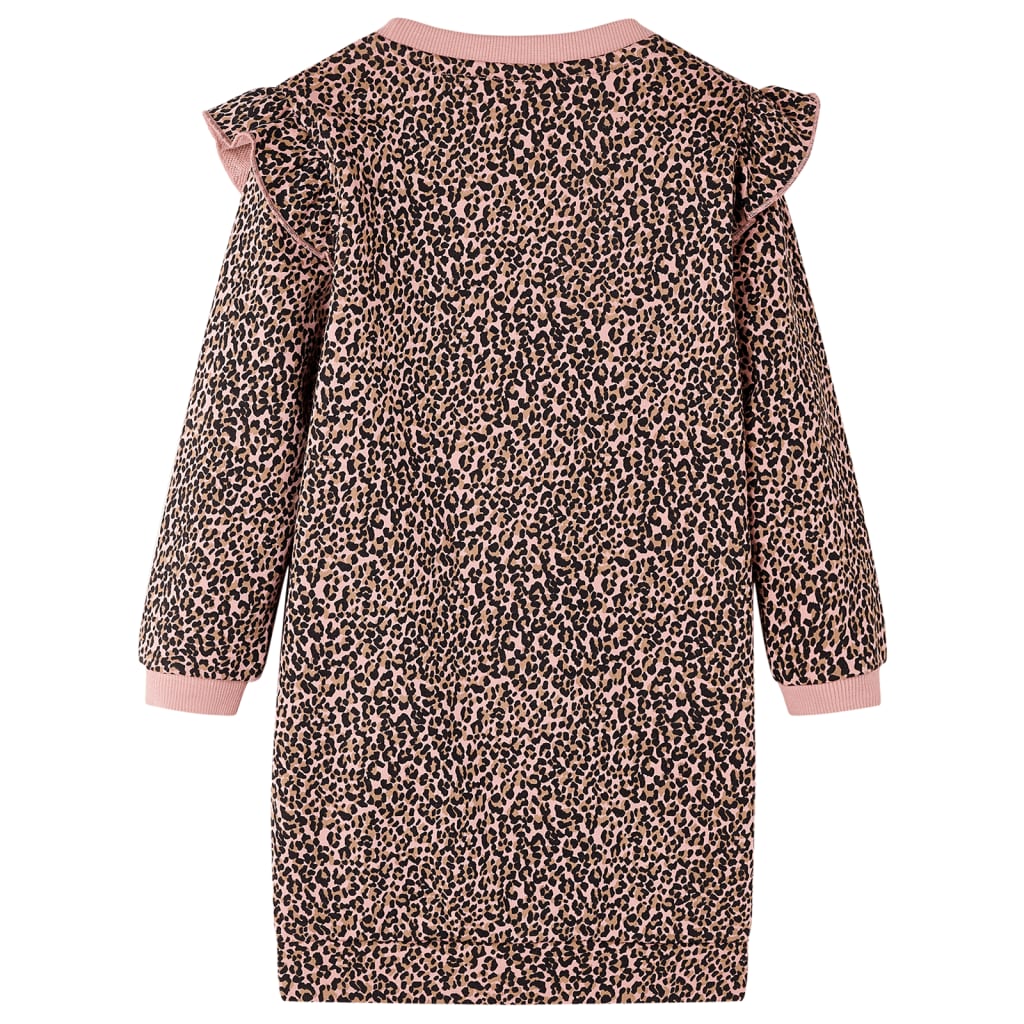 Sweatshirtkjole til børn str. 116 lyserød