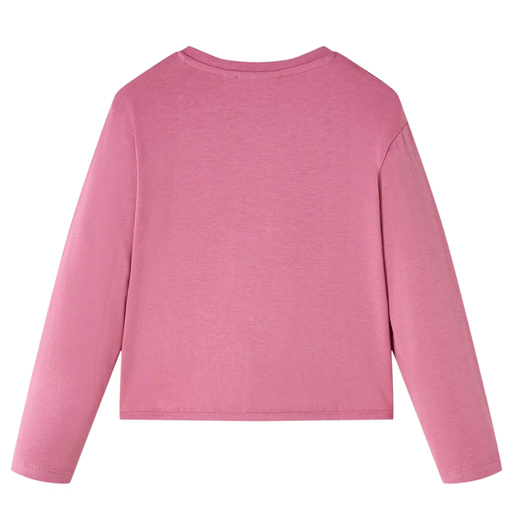 Langærmet T-shirt til børn str. 140 cm pink