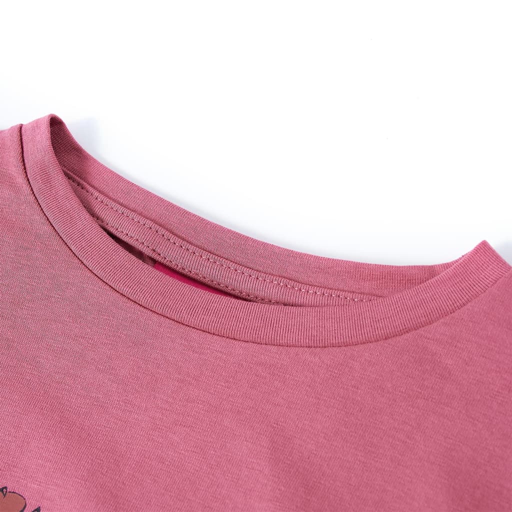 Langærmet T-shirt til børn str. 140 cm pink