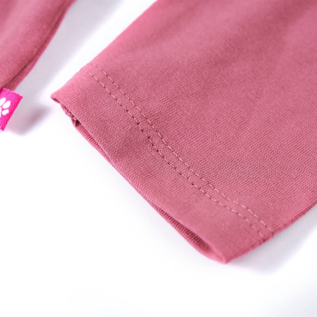 Langærmet T-shirt til børn str. 140 cm pink