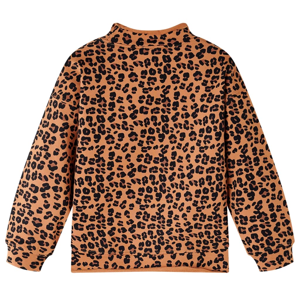Sweatshirt til børn str. 104 cognacfarvet