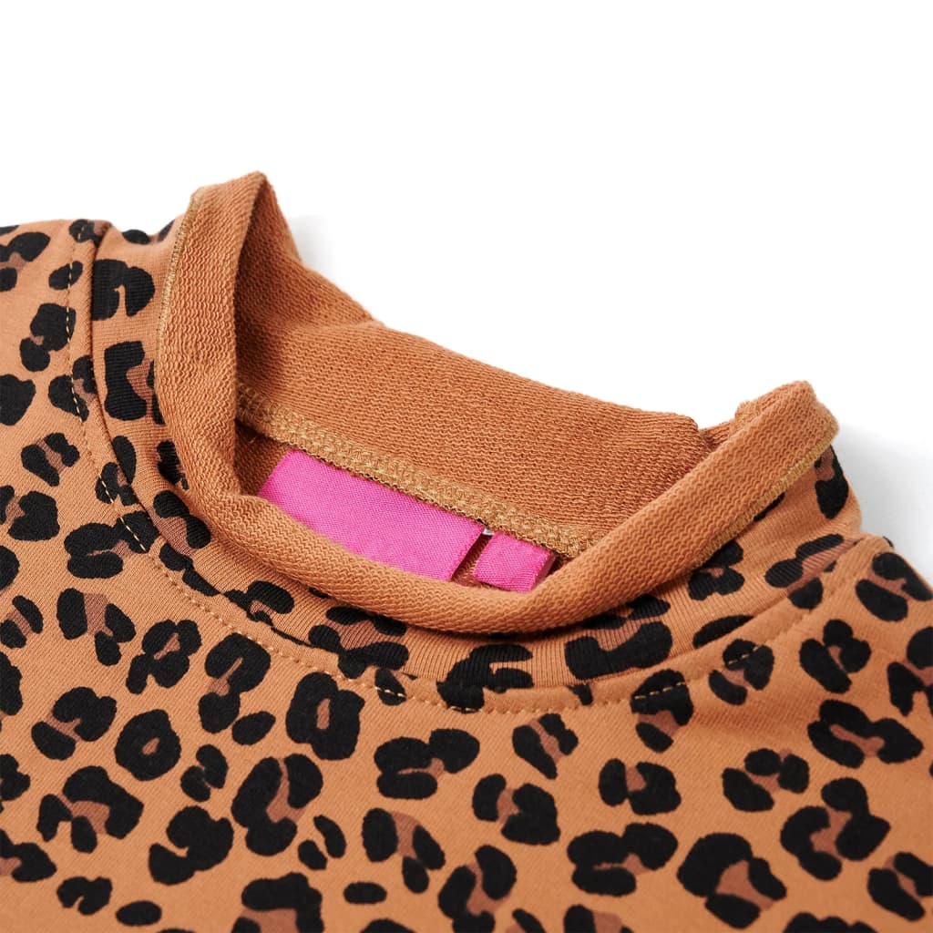 Sweatshirt til børn str. 104 cognacfarvet