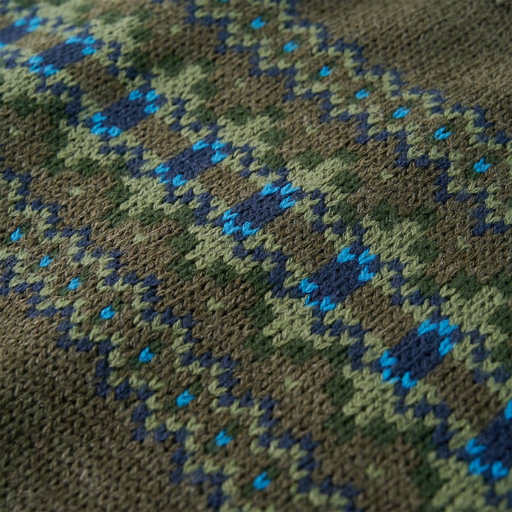 Sweater til børn str. 104 strikket kakifarvet