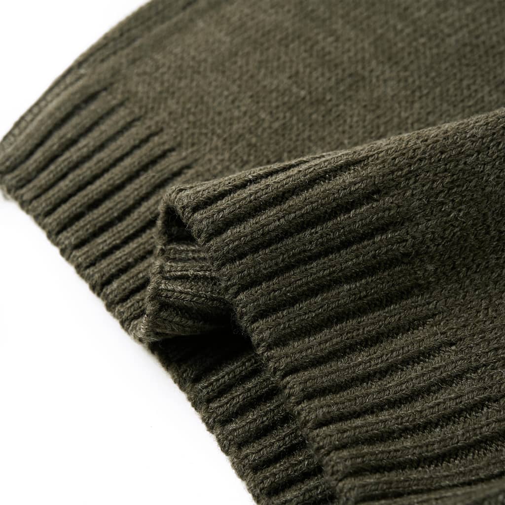 Sweater til børn str. 104 strikket kakifarvet