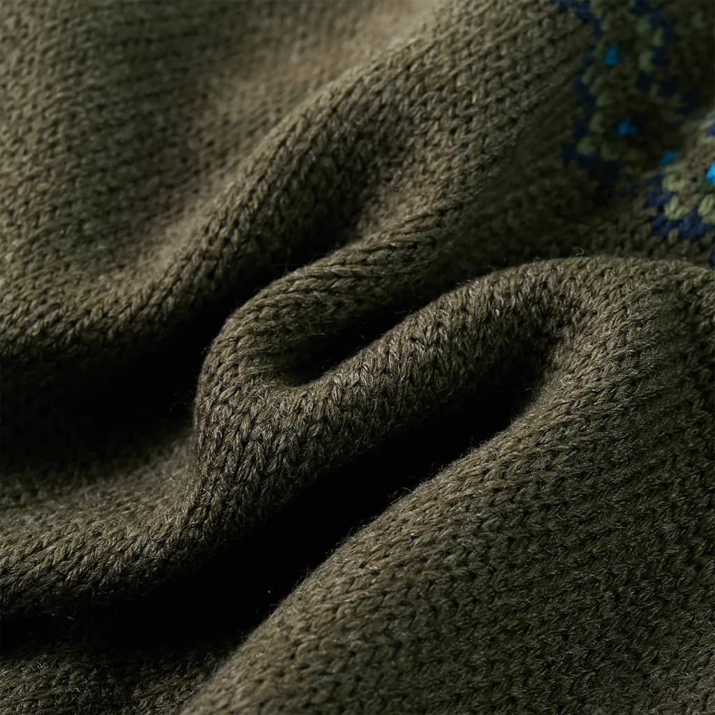 Sweater til børn str. 104 strikket kakifarvet