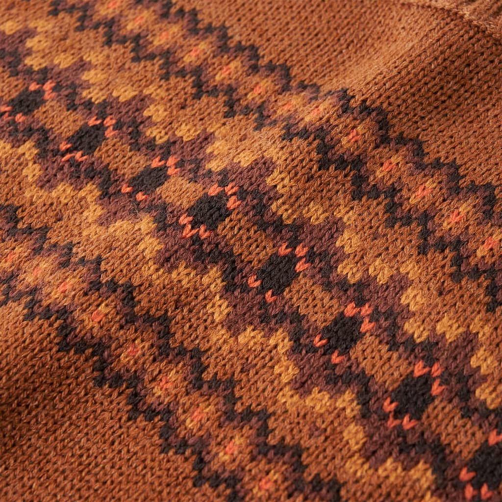 Sweater til børn str. 104 strikket cognacfarvet
