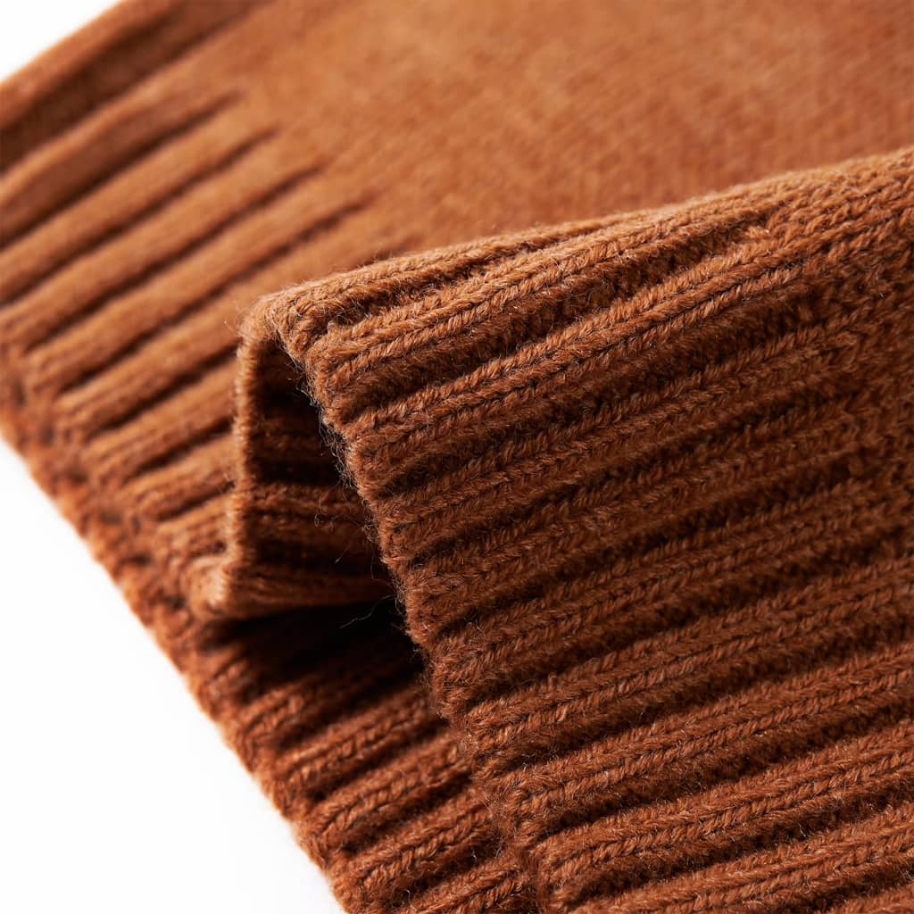 Sweater til børn str. 104 strikket cognacfarvet