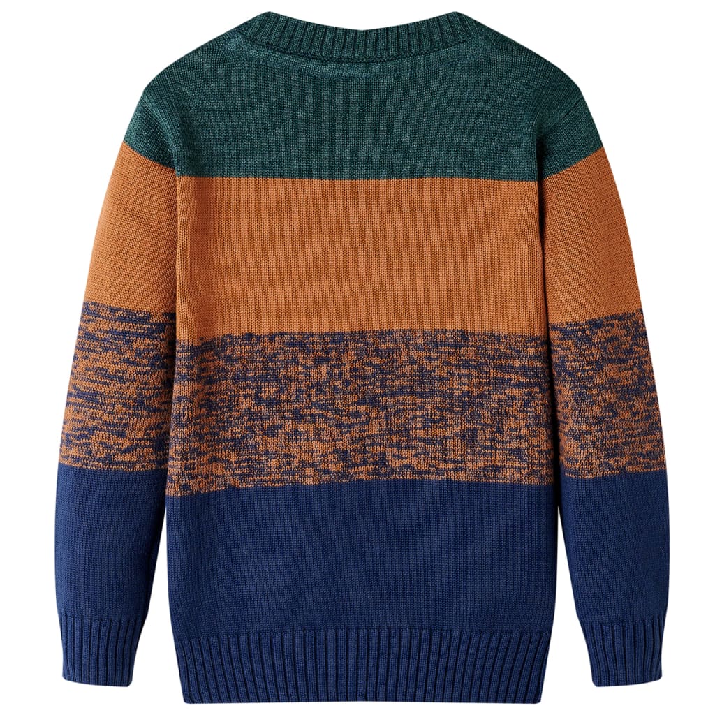 Sweater til børn str. 104 strikket flerfarvet