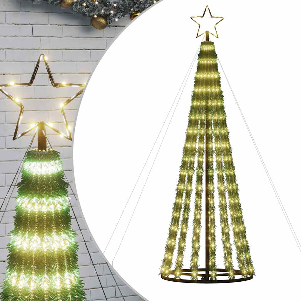 LED-juletræ 275 LED'er 180 cm varmt hvidt lys