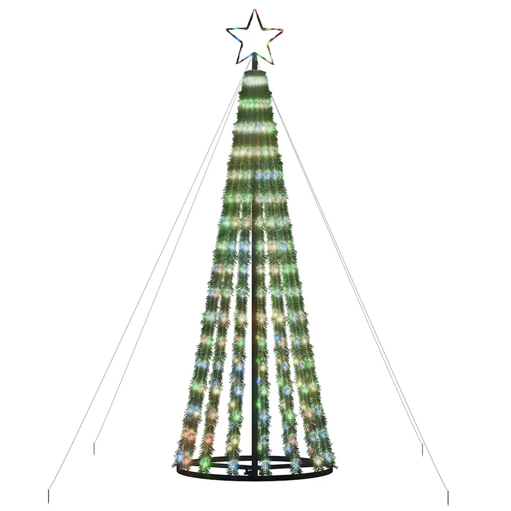 LED-juletræ 275 LED'er 180 cm farverigt lys