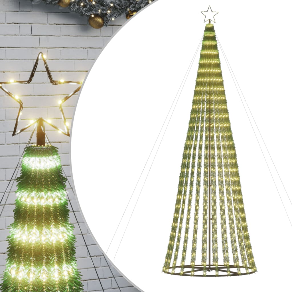 LED-juletræ 688 LED'er 300 cm varmt hvidt lys