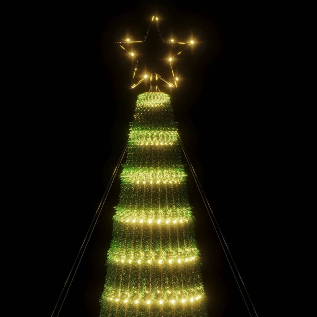 LED-juletræ 688 LED'er 300 cm varmt hvidt lys