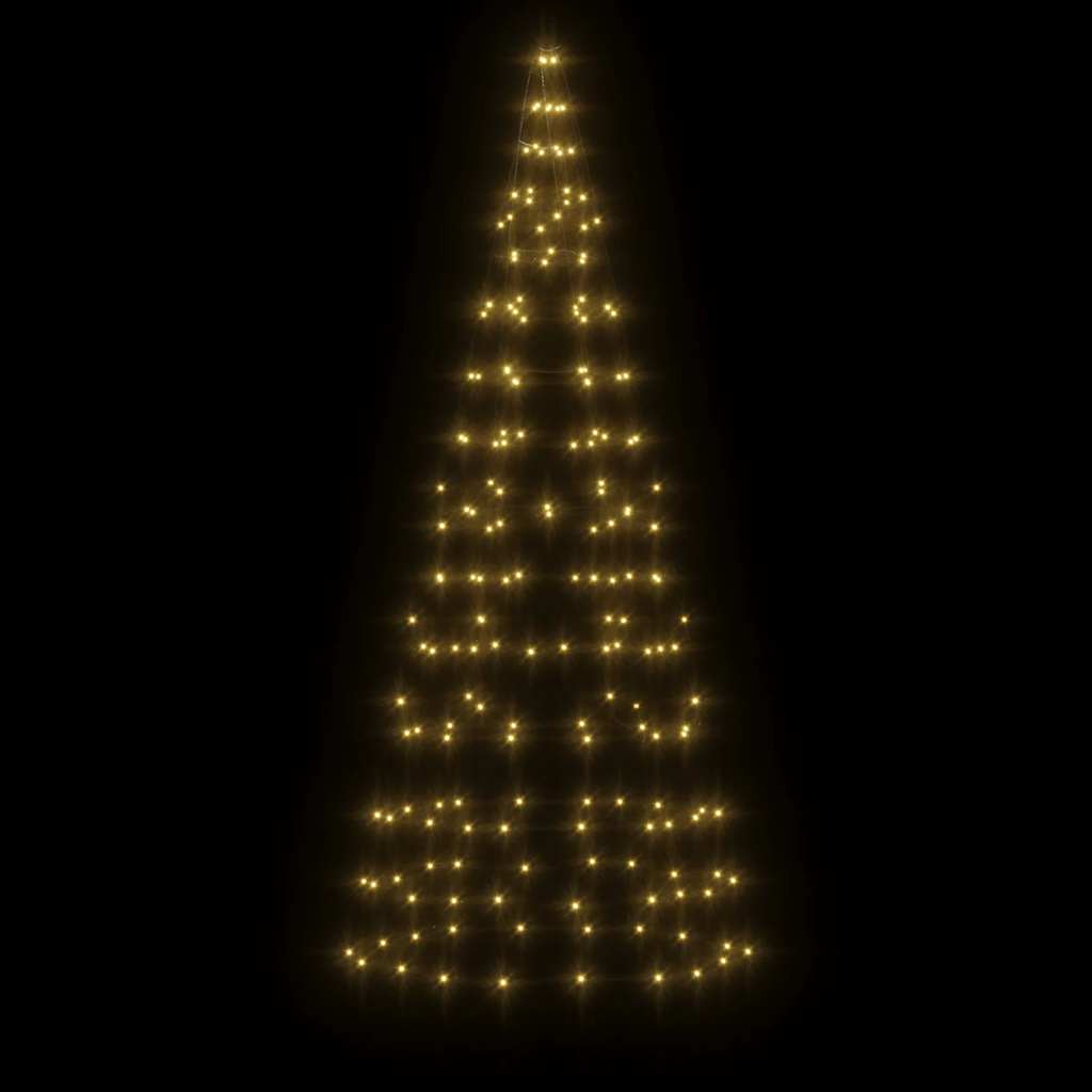 LED-juletræ 200 LED'er 180 cm varmt hvidt lys