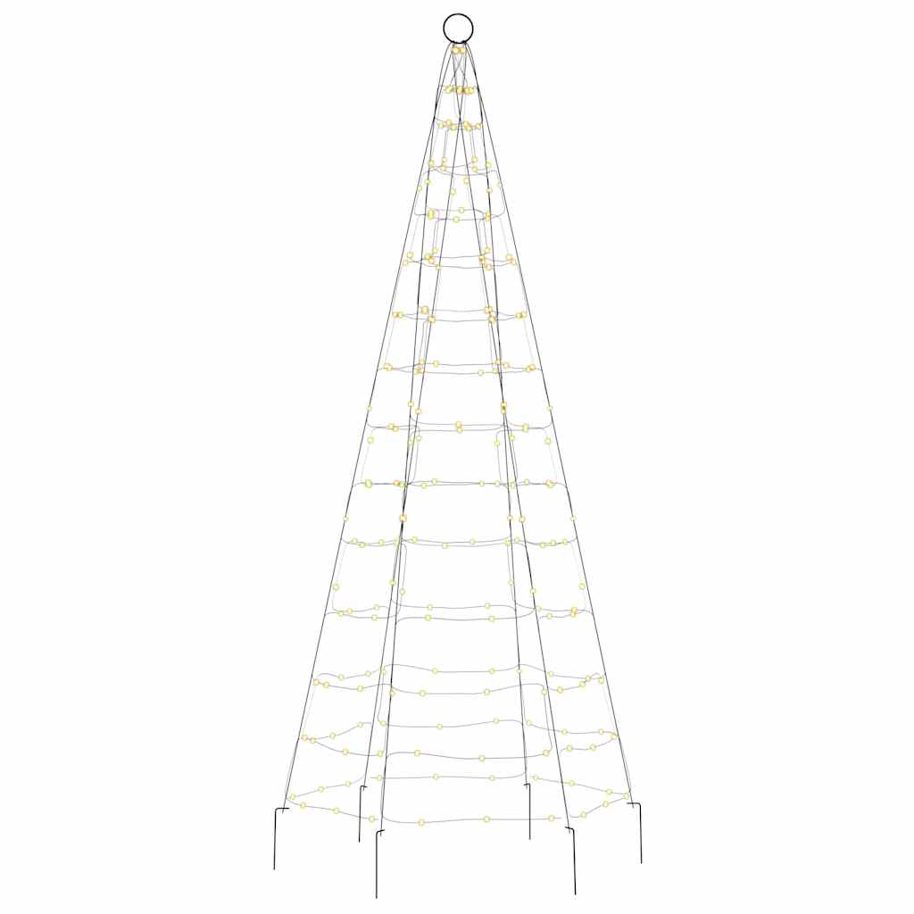 LED-juletræ 200 LED'er 180 cm varmt hvidt lys