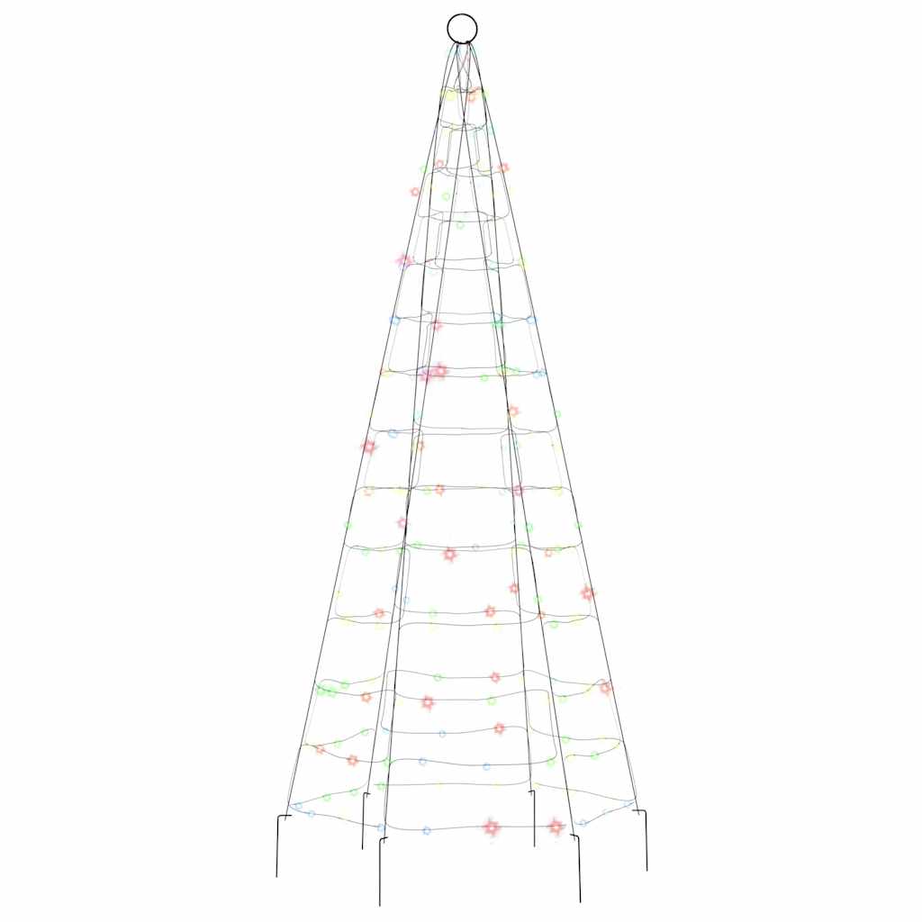 LED-juletræ 200 LED'er 180 cm flerfarvet lys