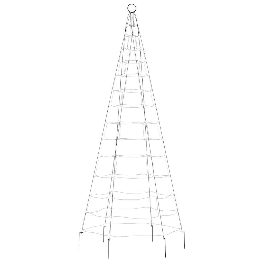 LED-juletræ 200 LED'er 180 cm flerfarvet lys