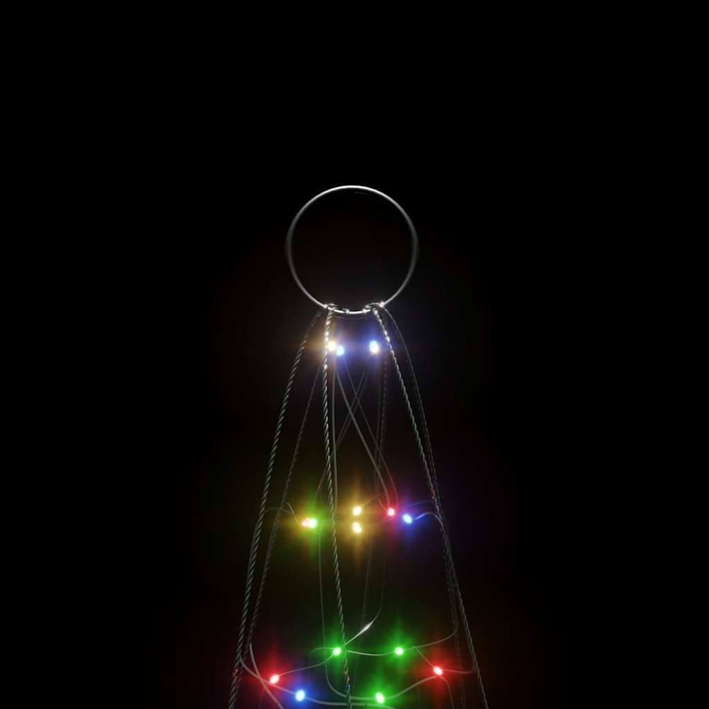 LED-juletræ 200 LED'er 180 cm flerfarvet lys