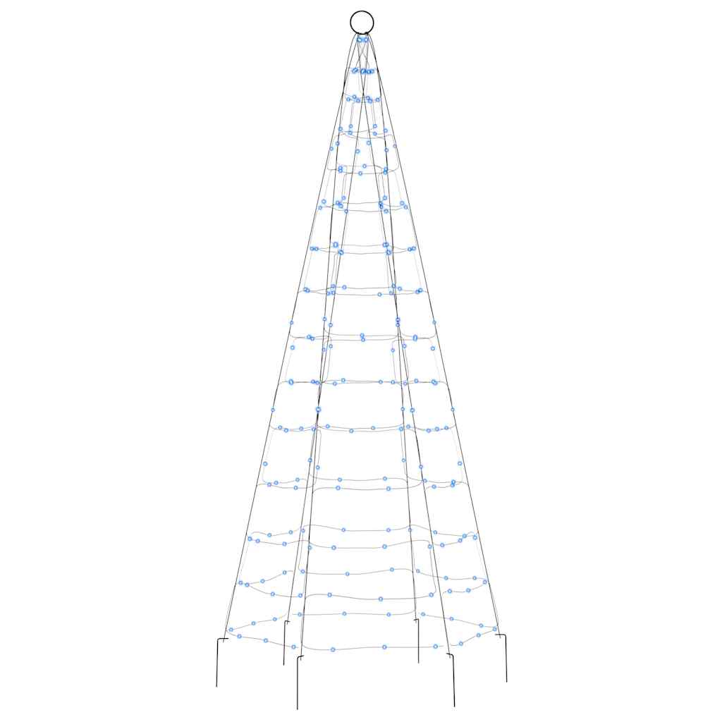 LED-juletræ 200 LED'er 180 cm blåt lys