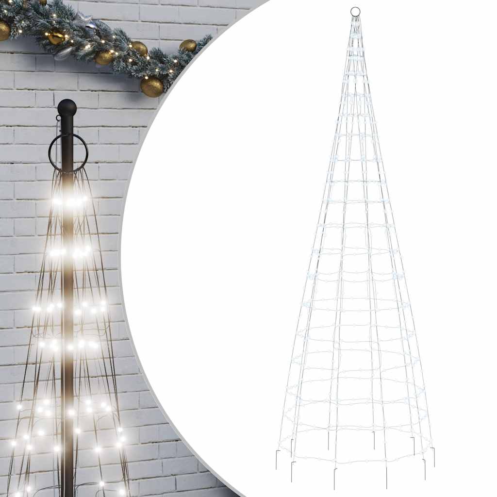 LED-juletræ 550 LED'er 300 cm koldt hvidt lys