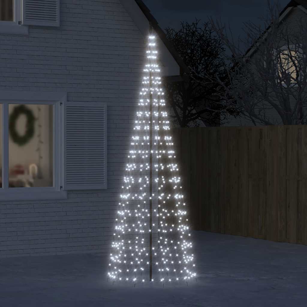 LED-juletræ 550 LED'er 300 cm koldt hvidt lys