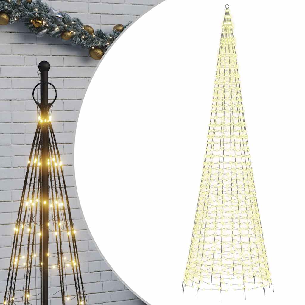 LED-juletræ 1534 LED'er 500 cm varmt hvidt lys